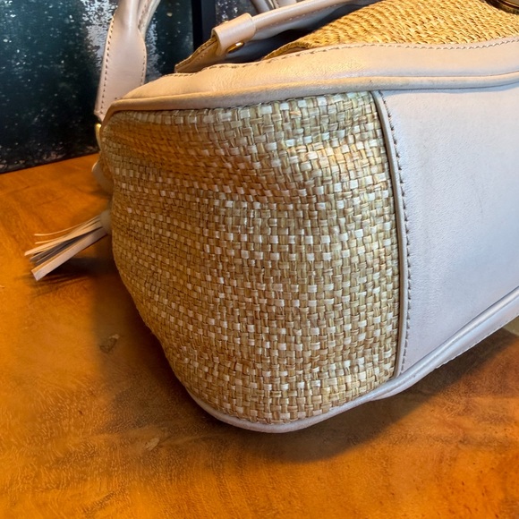 Cole Haan Vintage Late 1990s Woven Straw Satchel - Picture 15 of 16